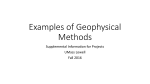 Examples of Geophysical Methods - GEOL-5560-FA16