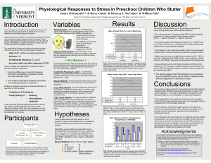 Physiological Responses to Stress In Preschool Children Who Stutter