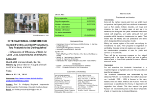 International Conference - Soil Fertility and Soil Productivity