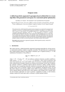 Original Article A shifted hyperbolic augmented Lagrangian