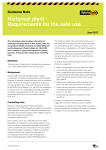Historical plant - Requirements for the safe use