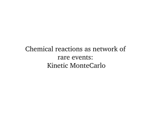 Chemical reactions as network of rare events: Kinetic MonteCarlo