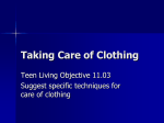 Taking Care of Clothing