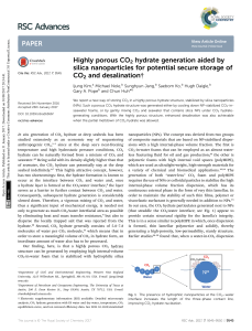 Highly porous CO2 hydrate generation aided by