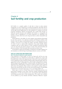 Soil fertility and crop production