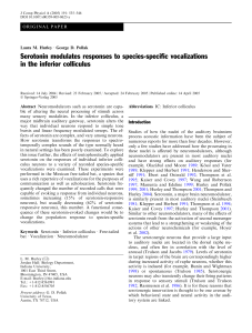Serotonin modulates responses to species