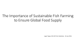 The Importance of Sustainable Fish Farming to Ensure Global Food
