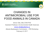 CHANGES IN ANTIMICROBIAL USE FOR FOOD ANIMALS IN