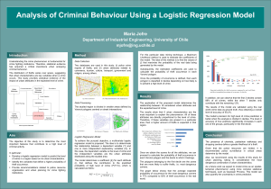 Analysis of Criminal Behaviour Using a Logistic Regression Model
