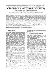 prediction of heart disease using genetic algorithm for