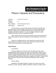 Phenol: Hazards and Precautions