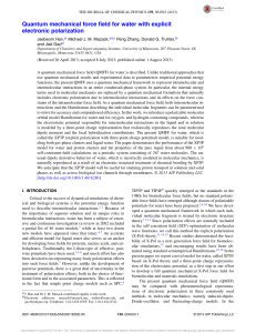 Quantum mechanical force field for water with explicit electronic