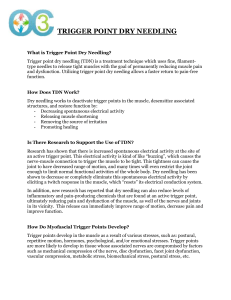 TRIGGER POINT DRY NEEDLING What is Trigger Point Dry