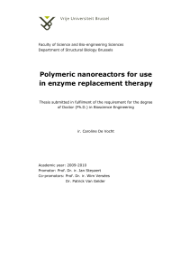 Polymeric nanoreactors for use in enzyme replacement therapy