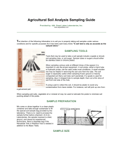 Agricultural Soil Analysis Sampling Guide