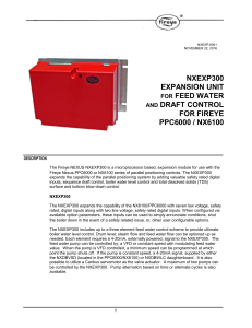 nxexp300 expansion unit for feed water and draft control for fireye