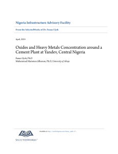 Oxides and Heavy Metals Concentration around a Cement Plant at