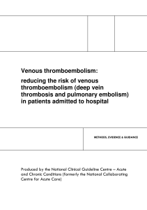 reducing the risk of venous thromboembolism