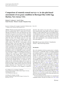 Comparison of remotely-sensed surveys vs. in situ plot