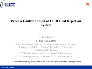 Process Control Design of ITER Heat Rejection System