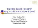 The Relevance of Practice Based Research