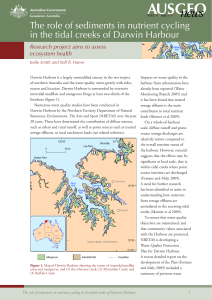 The role of sediments in nutrient cycling in the tidal creeks of Darwin