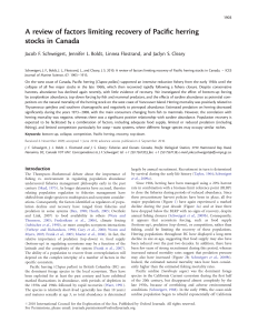 A review of factors limiting recovery of Pacific herring stocks in Canada