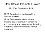 How Stocks Promote Growth