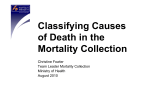 Classifying Causes of Death in the Mortality Collection