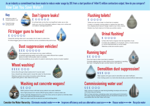 How Can You Save Water? Don`t ignore leaks! Dust suppression