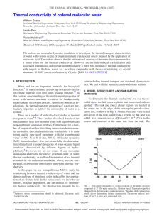 Thermal conductivity of ordered molecular water