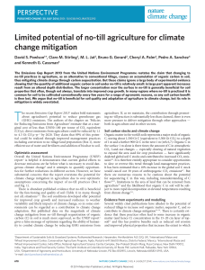 Limited potential of no-till agriculture for climate change