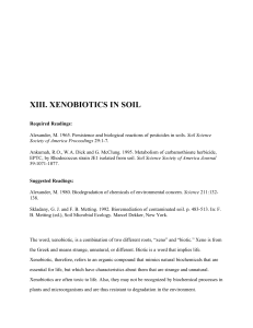 XIII. XENOBIOTICS IN SOIL