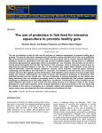 The use of probiotics in fish feed for intensive aquaculture to