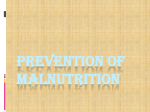prevention of malnutrition