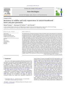 Resistance to wildfire and early regeneration in natural broadleaved