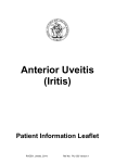 Anterior Uveitis (Iritis) Information Leaflet