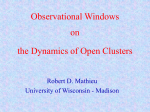 Bob Mathieu (Wisconsin) – Observations of Open Clusters