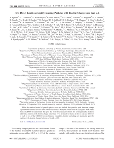 First Direct Limits on Lightly Ionizing Particles with