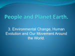 Environmental change and human evolution