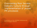 Overcoming Poor Service Delivery Culture through Implementation