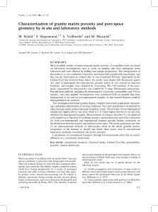 Characterization of granite matrix porosity and pore‐space geometry