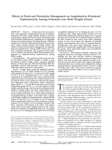 Effects of Fluid and Electrolyte Management on