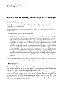 Noninvasive monitoring with strongly absorbed light