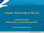 Seismic Monitoring in Hawaii
