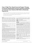 Use of High-Flow Nasal Cannula Oxygen Therapy to Prevent