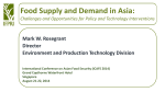 Food Supply and Demand in Asia Challenges and Opportunities for
