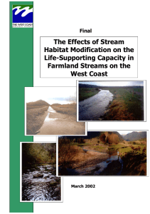The Effects of Stream Habitat Modification on the Life