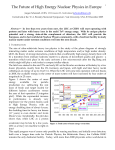 The Future of High Energy Nuclear Physics in Europe