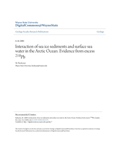 Interaction of sea ice sediments and surface sea water in the Arctic